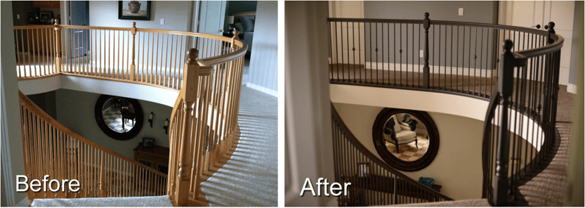 StairSuppliesTM Iron Balusters Before and After Project 163