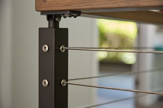 black powder coat cable rail post black powder coat cable rail post